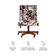 Scranton & Co Transitional Fabric Office Chair with Casters in Brown/Walnut