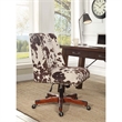 Scranton & Co Transitional Fabric Office Chair with Casters in Brown/Walnut