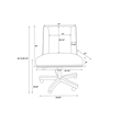 Scranton & Co Transitional Fabric Office Chair with Casters in Brown/Walnut