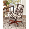 Scranton & Co Transitional Fabric Office Chair with Casters in Brown/Walnut