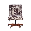 Scranton & Co Transitional Fabric Office Chair with Casters in Brown/Walnut