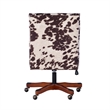 Scranton & Co Transitional Fabric Office Chair with Casters in Brown/Walnut