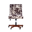 Scranton & Co Transitional Fabric Office Chair with Casters in Brown/Walnut