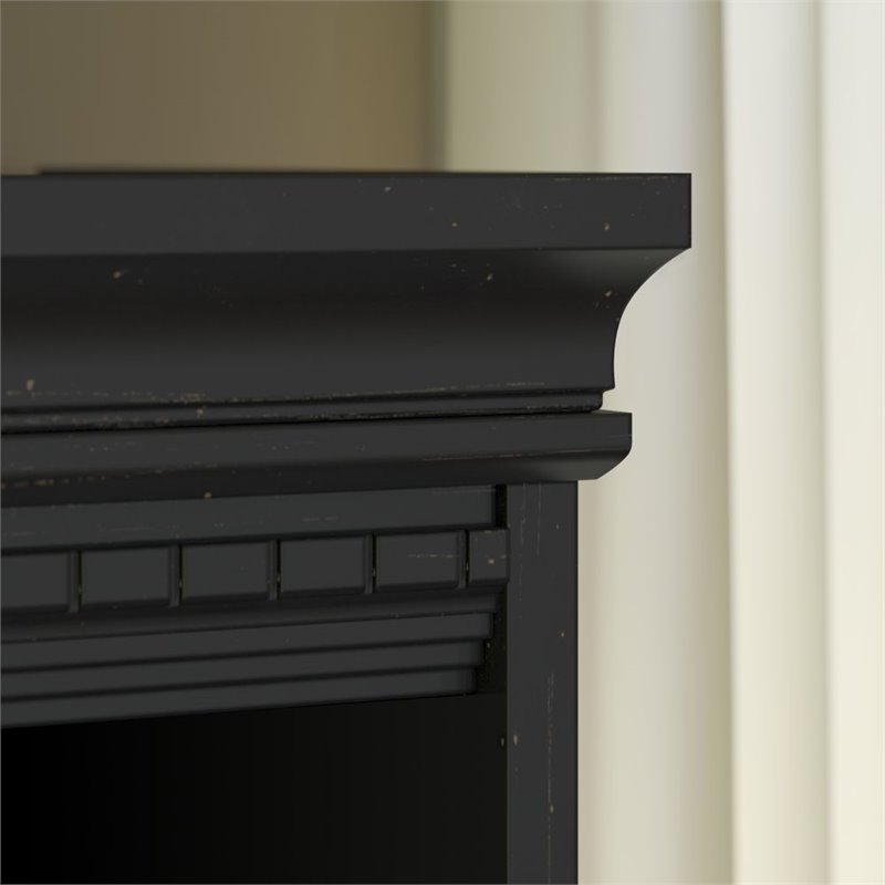 Scranton & Co Laminate Antique Black Bookcase Rectangular 68.93