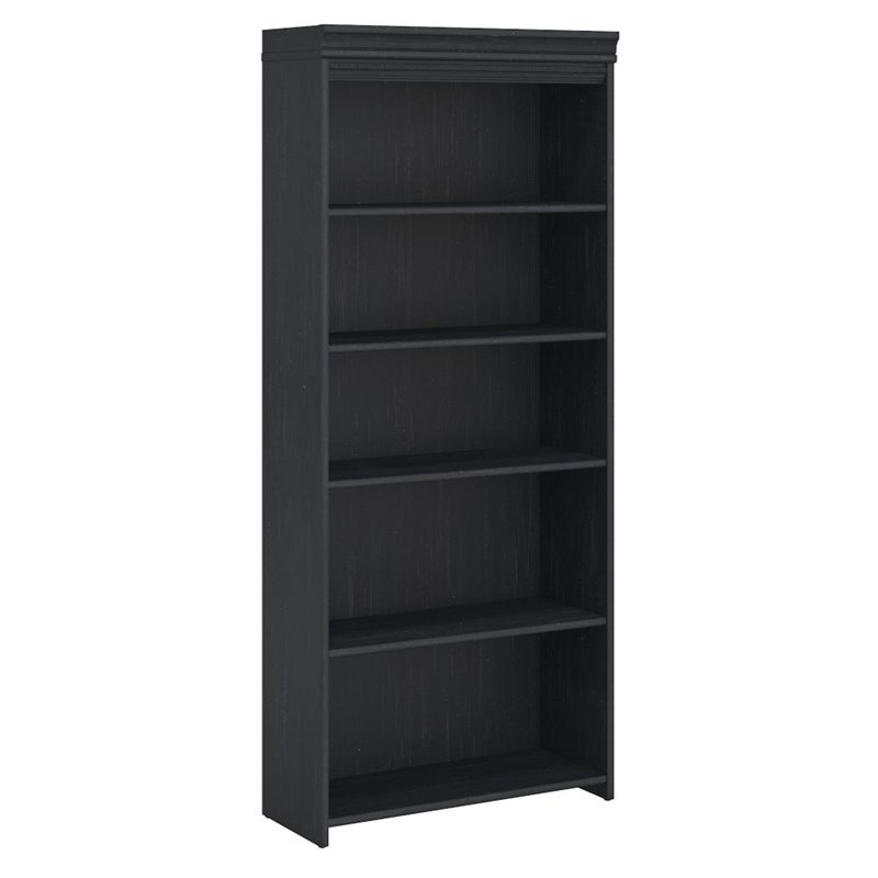 Scranton & Co Laminate Antique Black Bookcase Rectangular 68.93