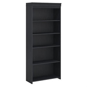 Scranton & Co Laminate Antique Black Bookcase Rectangular 68.93&quot Unassembled