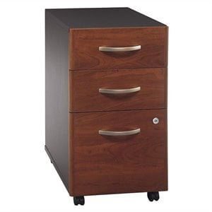 Scranton & Co 3Drawer Mobile Pedestal in Hansen Cherry