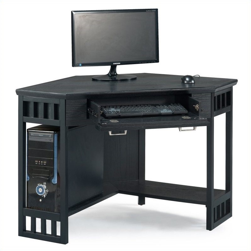 Scranton & Co Corner Computer Desk in Black