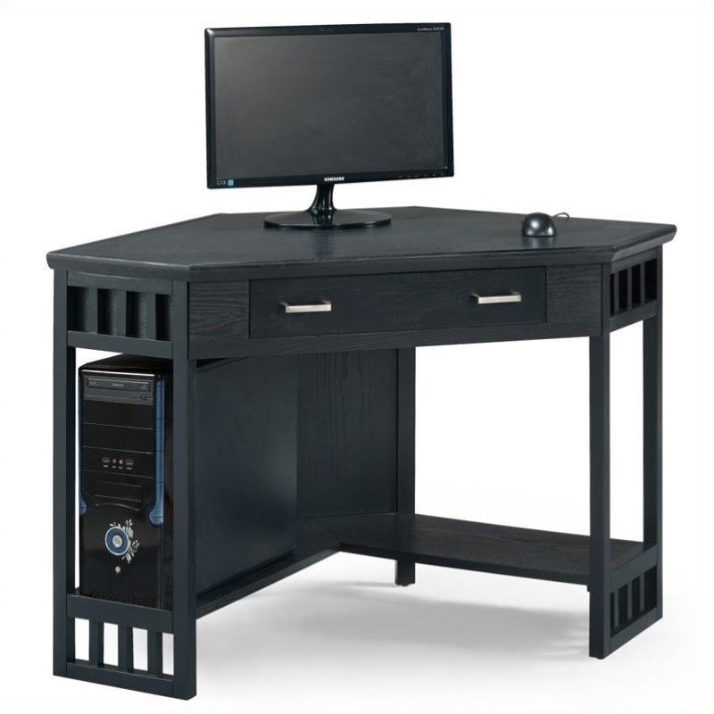 Scranton & Co Corner Computer Desk in Black