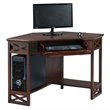 Scranton & Co Corner Computer Writing Desk in Chocolate Oak