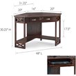 Scranton & Co Corner Computer Writing Desk in Chocolate Oak