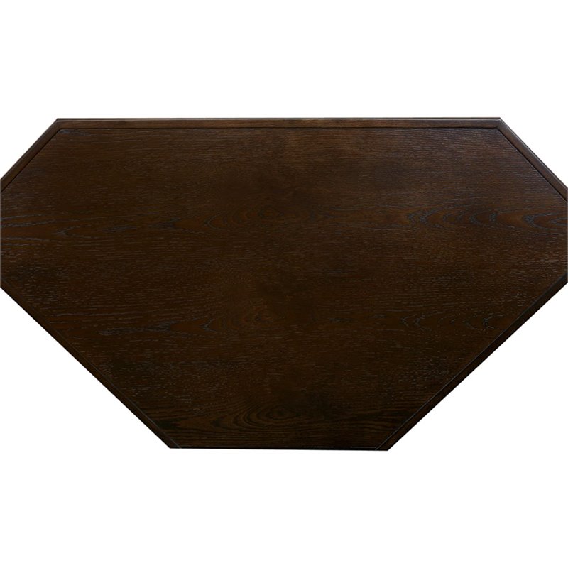 Scranton & Co Corner Computer Writing Desk in Chocolate Oak