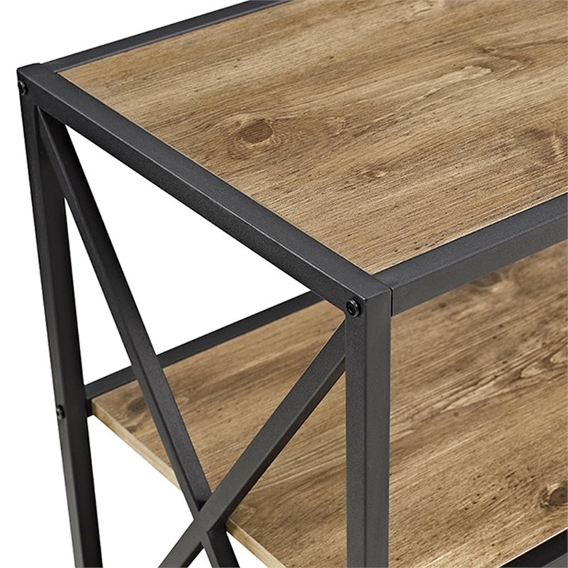 Scranton & Co MDF Barnwood Bookcase Rectangular Durable Laminate 26