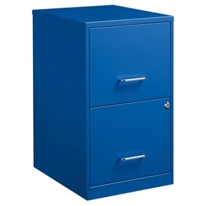 Scranton & Co 18&quot 2-Drawer Modern Metal Filing Cabinet in Classic Blue