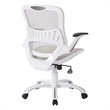 Scranton & Co Nylon Fabric White Office Chair Mesh Back 41.25