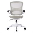 Scranton & Co Nylon Fabric White Office Chair Mesh Back 41.25