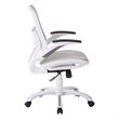 Scranton & Co Nylon Fabric White Office Chair Mesh Back 41.25