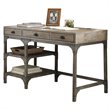 Scranton & Co Pine Veneer Weathered Oak Writing Desk Rectangular Contemporary Unassembled