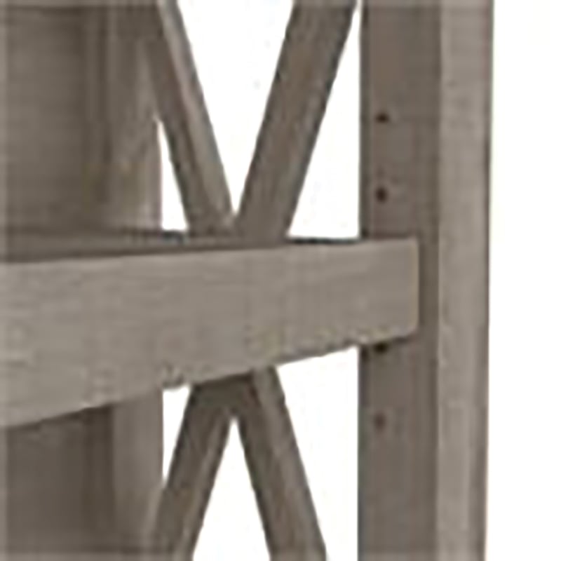 Scranton & Co 5 Shelves Coastal Wood Bookcase in Washed Gray