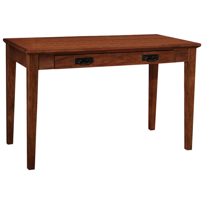 Scranton & Co Mid-Century Wood Laptop-Writing Desk in Cherry/Mission Oak