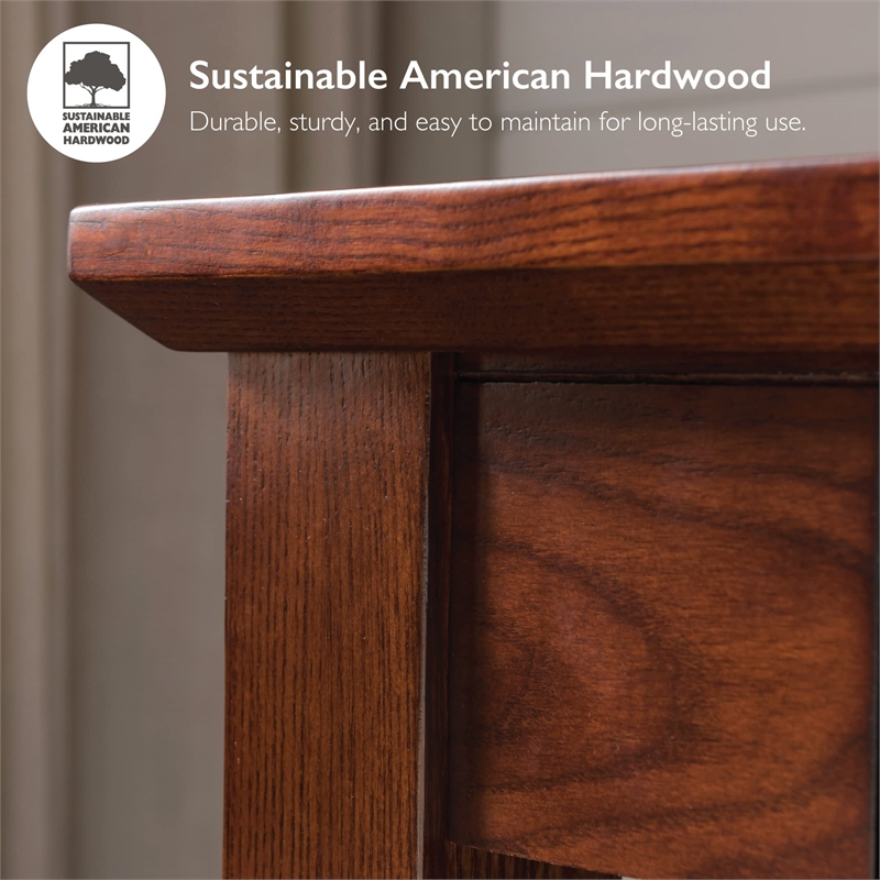 Scranton & Co Mid-Century Wood Laptop-Writing Desk in Cherry/Mission Oak