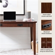Scranton & Co Mid-Century Wood Laptop-Writing Desk in Cherry/Mission Oak