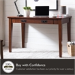 Scranton & Co Mid-Century Wood Laptop-Writing Desk in Cherry/Mission Oak