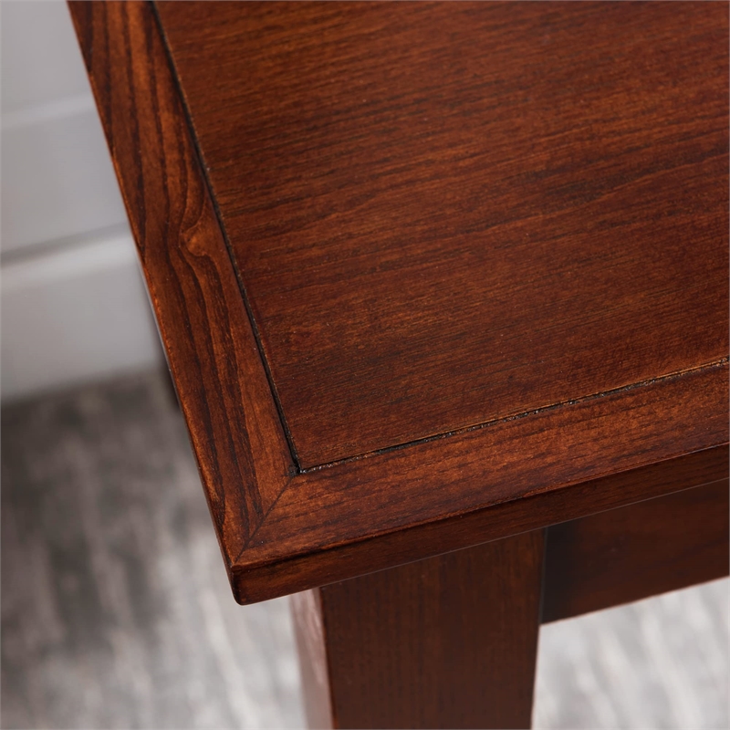 Scranton & Co Mid-Century Wood Laptop-Writing Desk in Cherry/Mission Oak