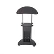 Scranton & Co Sit-to-Stand Rolling Laptop Cart With Storage in Black