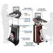 Scranton & Co Sit-to-Stand Rolling Laptop Cart With Storage in Black