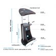 Scranton & Co Sit-to-Stand Rolling Laptop Cart With Storage in Black