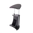 Scranton & Co Sit-to-Stand Rolling Laptop Cart With Storage in Black