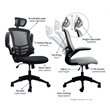 Scranton & Co Executive High Back Office Chair with Headrest in Black