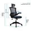 Scranton & Co Executive High Back Office Chair with Headrest in Black