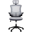 Scranton & Co Fabric Executive High Back Office Chair in Gray