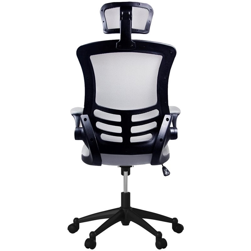 Scranton & Co Fabric Executive High Back Office Chair in Gray