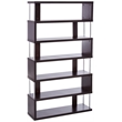 Scranton & CO 6 Shelf Modern Bookcase in Dark Brown