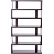 Scranton & CO 6 Shelf Modern Bookcase in Dark Brown