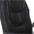Scranton & Co Faux Leather Executive Office Chair w/ Adjustable Tilt in Black