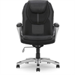 Scranton & Co Faux Leather Executive Office Chair w/ Adjustable Tilt in Black