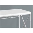 Scranton & Co Wood/Metal Glossy White Computer Desk Rectangular 47.25
