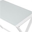 Scranton & Co Tempered Glass White Computer Desk L-Shaped Space-Saving 51