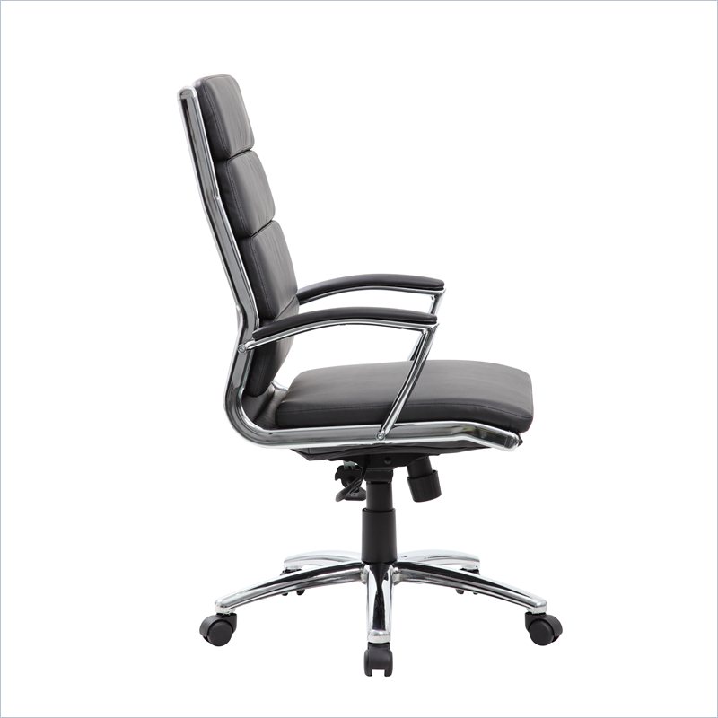 Scranton & Co 20''-23'' Modern Metal Executive Chair in Black/Chrome