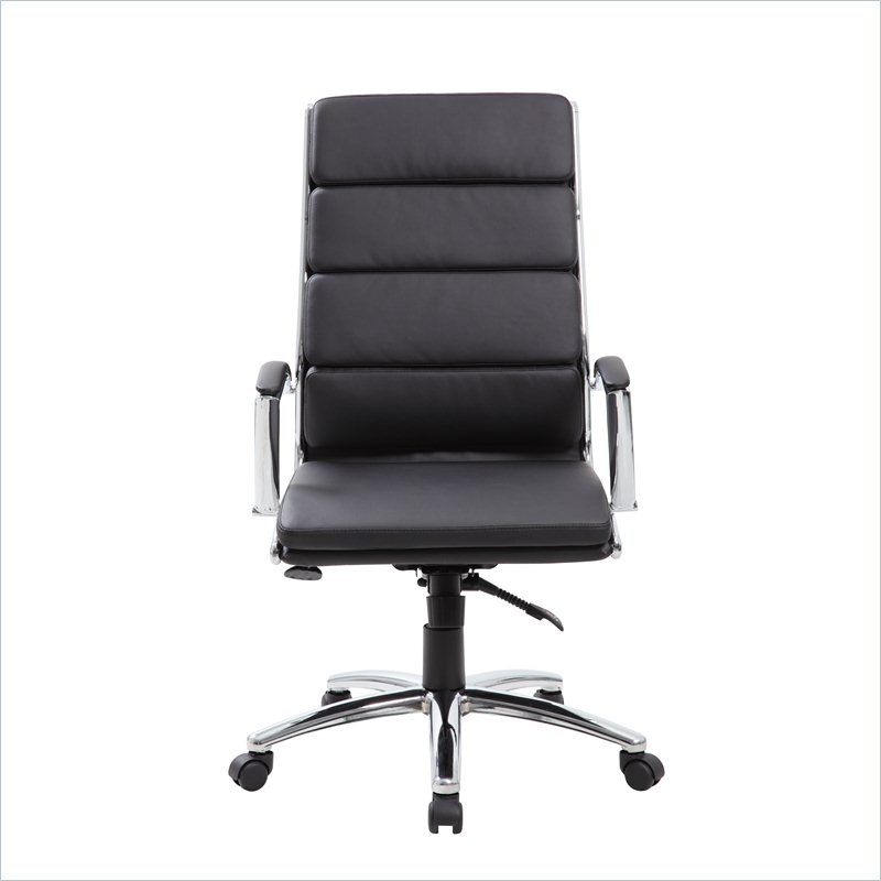 Scranton & Co 20''-23'' Modern Metal Executive Chair in Black/Chrome