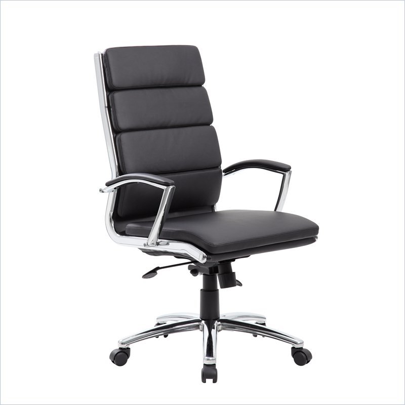 Scranton & Co 20''-23'' Modern Metal Executive Chair in Black/Chrome