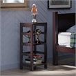 Scranton & Co 2-Tier Transitional Solid Wood Book Shelving Unit in Espresso