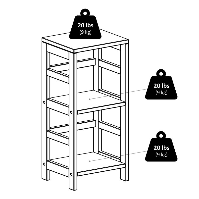 Scranton & Co 2-Tier Transitional Solid Wood Book Shelving Unit in Espresso
