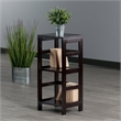 Scranton & Co 2-Tier Transitional Solid Wood Book Shelving Unit in Espresso