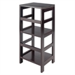 Scranton & Co 2-Tier Transitional Solid Wood Book Shelving Unit in Espresso