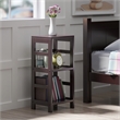 Scranton & Co 2-Tier Transitional Solid Wood Book Shelving Unit in Espresso